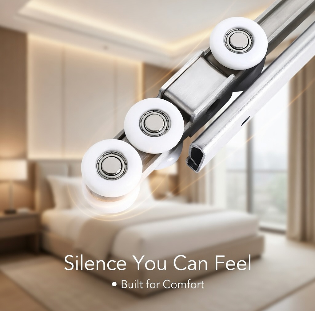 White Cavity Sliding Door Rollers