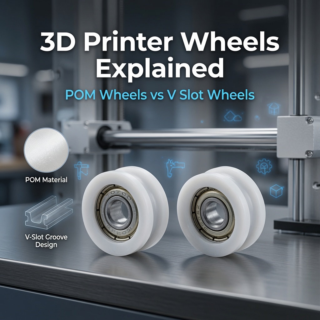  3D Printer Wheels Explained: POM Wheels, V Slot Wheels, and How to Pick the Right Rollers